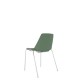 Polypropylene Shell Chair With Upholstered Seat Pad and 4-Leg Chrome Steel Frame